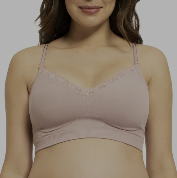 Destination Maternity Women's Cooling Lace Trim Nursing Bralettes. Bundl… - Picture 2 of 9